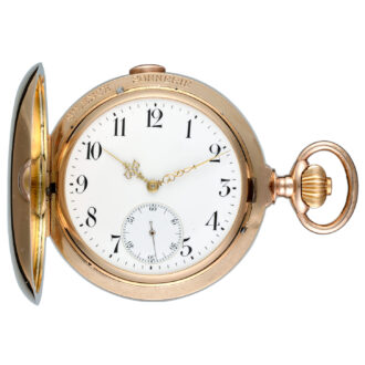 Swiss gold grande sonnerie striking clockwatch Circa 1900
