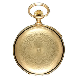 Swiss gold hunting cased repeating erotic lever Circa 1900