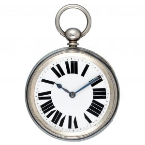 A Swiss silver lever pocket watch of 8 days duration Circa 1900