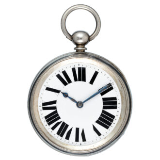 A Swiss silver lever pocket watch of 8 days duration Circa 1900 A Swiss silver lever pocket watch of 8 days duration Circa 1900