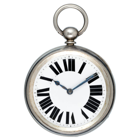 A Swiss silver lever pocket watch of 8 days duration Circa 1900 A Swiss silver lever pocket watch of 8 days duration Circa 1900