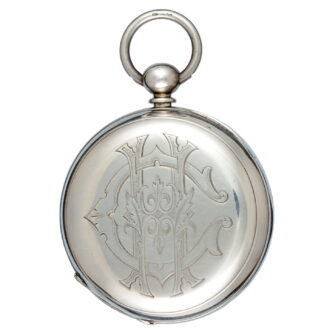A Swiss silver lever pocket watch of 8 days duration Circa 1900 A Swiss silver lever pocket watch of 8 days duration Circa 1900