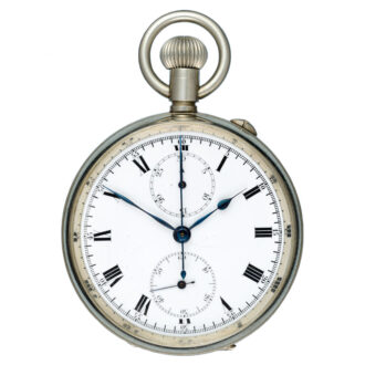 Swiss nickel minute recording flyback chronograph Circa 1900