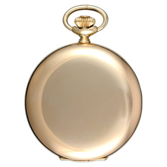 Slim Swiss lever pocket watch in gold full hunter case Circa 1900