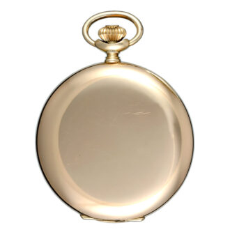 Slim Swiss lever pocket watch in gold full hunter case Circa 1900