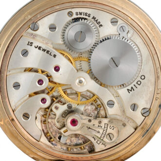 Slim Swiss lever pocket watch in gold full hunter case Circa 1900
