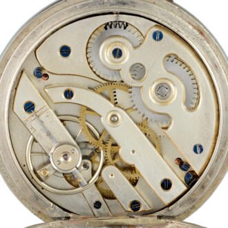 Swiss nickel open faced character prize watch Circa 1900