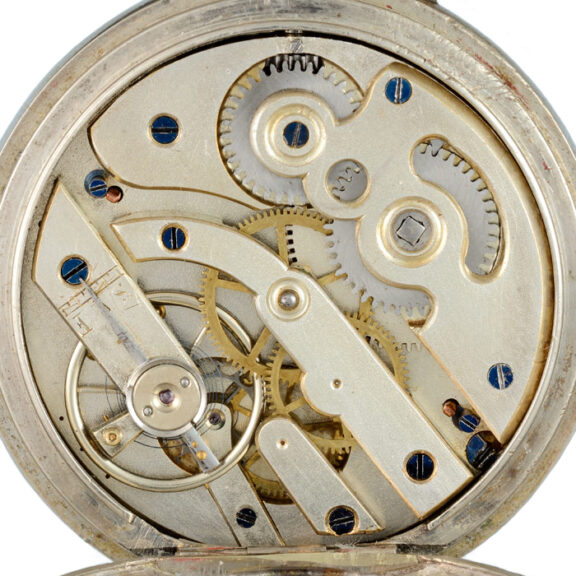 Swiss nickel open faced character prize watch Circa 1900 Swiss nickel open faced character prize watch Circa 1900