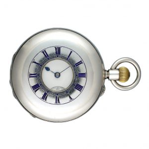 English silver half hunting cased lever pocket watch Circa 1902