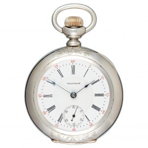 An American lever in a large silver open face case Circa 1905