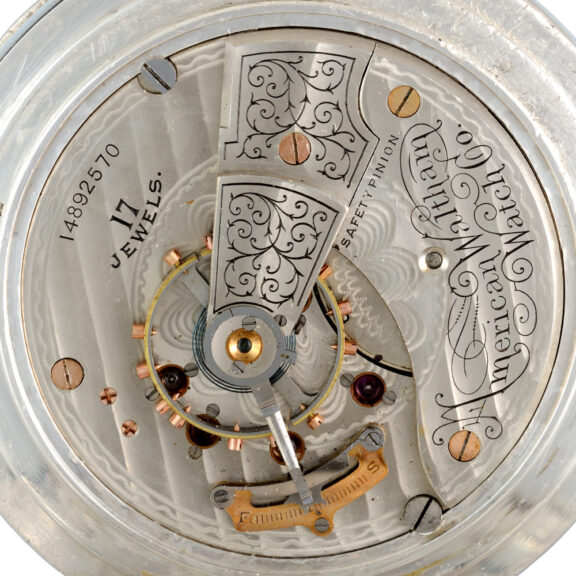 An American lever in a large silver open face case Circa 1905 An American lever in a large silver open face case Circa 1905