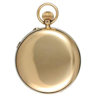 English lever chronograph in a gold open face case Circa 1905