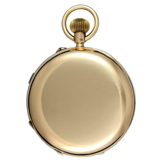 A heavy English chronograph in a full hunter gold case Circa 1907