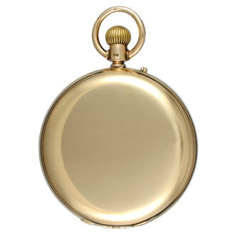 An English lever pocket watch in gold full hunter case Circa 1909