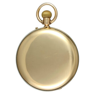 An English lever pocket watch in gold full hunter case Circa 1909