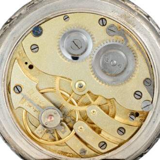 Swiss silvered cylinder watch with Hebrew dial Circa 1910