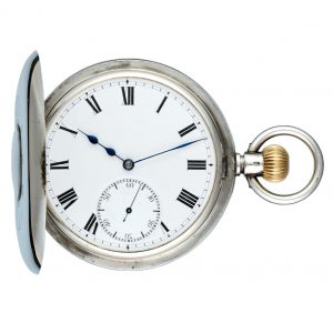 Swiss silver half hunting cased lever pocket watch Circa 1910