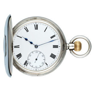 Swiss silver half hunting cased lever pocket watch Circa 1910 Swiss silver half hunting cased lever pocket watch Circa 1910