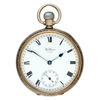 American lever pocket watch in a gold open face case Circa 1917