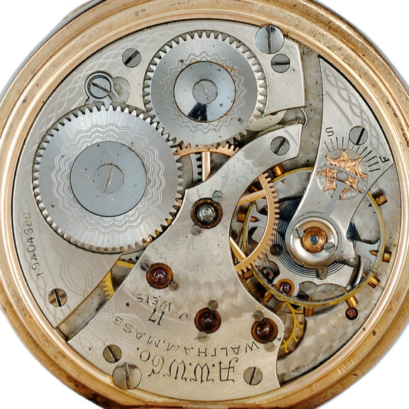 American lever pocket watch in a gold open face case Circa 1917 American lever pocket watch in a gold open face case Circa 1917