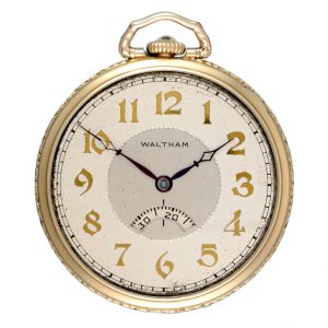 An American gold filled lever with a secometer dial Circa 1920