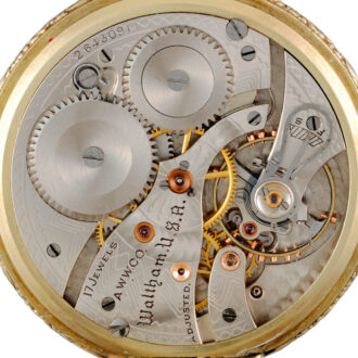 An American gold filled lever with a secometer dial Circa 1920
