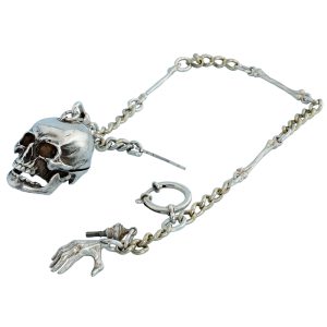 Swiss silver cylinder watch in the form of a skull Circa 1920