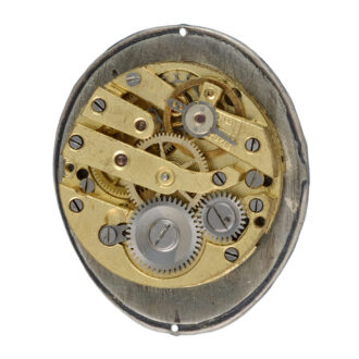 Swiss silver cylinder watch in the form of a skull Circa 1920
