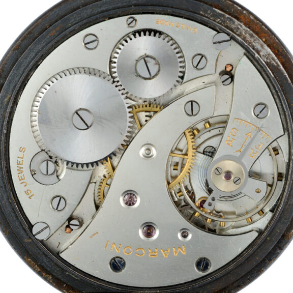 Swiss lever made by Rolex in gunmetal open face case Circa 1920 Swiss lever made by Rolex in gunmetal open face case Circa 1920