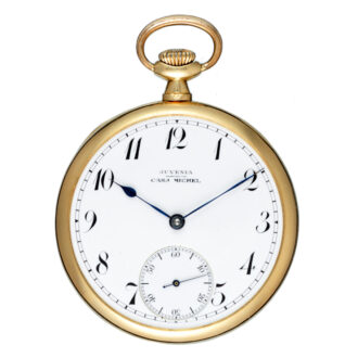 Swiss lever pocket watch with concealed enamel nude Circa 1920