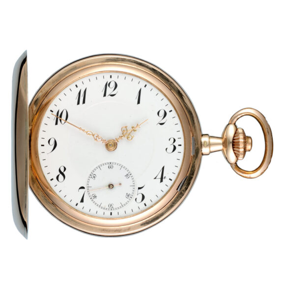 A German lever pocket watch in a gold full hunter case Circa 1920