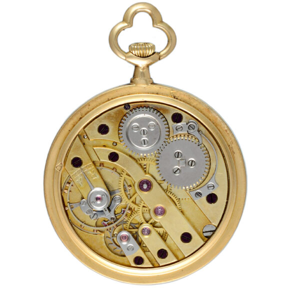 A diamond set gold and enamel lever pendant watch Circa 1920 A diamond set gold and enamel lever pendant watch Circa 1920