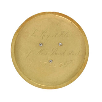 A diamond set gold and enamel lever pendant watch Circa 1920 A diamond set gold and enamel lever pendant watch Circa 1920