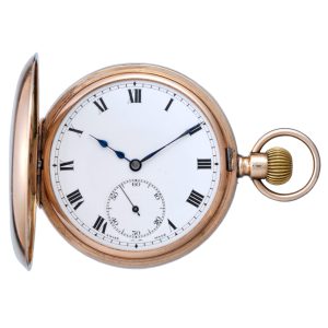 Swiss gold half hunting cased lever pocket watch Circa 1922