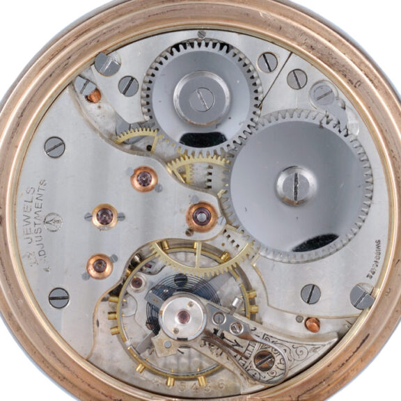 Swiss gold half hunting cased lever pocket watch Circa 1922 Swiss gold half hunting cased lever pocket watch Circa 1922
