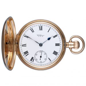 American lever pocket watch in a gold full hunter case Circa 1925