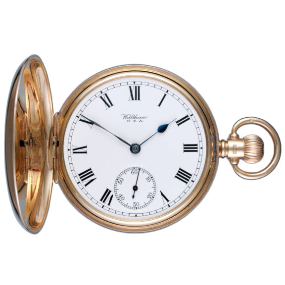American lever pocket watch in a gold full hunter case Circa 1925