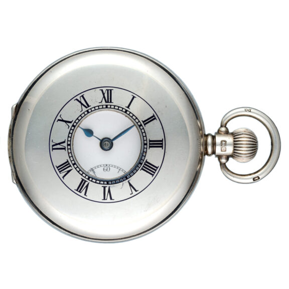A Swiss lever in a Dennison silver half hunter case Circa 1928