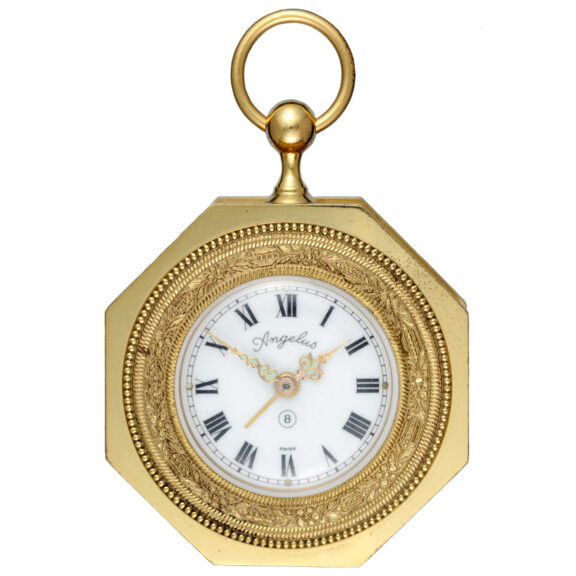A Swiss gilt lever alarm watch in a gilt octagonal case Circa 1960 A Swiss gilt lever alarm watch in a gilt octagonal case Circa 1960