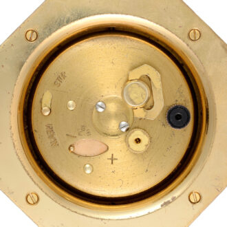 A Swiss gilt lever alarm watch in a gilt octagonal case Circa 1960 A Swiss gilt lever alarm watch in a gilt octagonal case Circa 1960