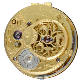 Swiss verge in two colour gold and enamel pair cases Circa 1770