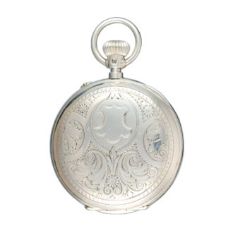 Swiss silver watch with Pallweber patent lever Circa 1890