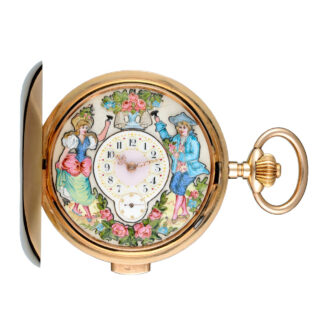 Swiss gold minute repeating lever automaton Circa 1890