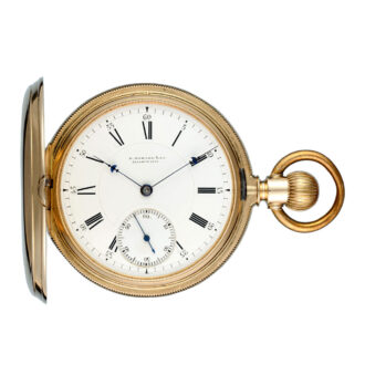 English gold lever with power reserve indication Circa 1873