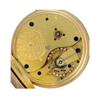 English gold lever with power reserve indication Circa 1873
