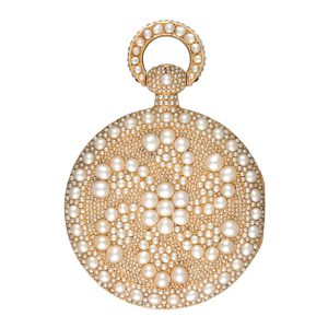 Exceptional, rare Swiss pearl encrusted cylinder Circa 1825