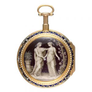 English gold and enamel repeater with chatelaine Circa 1776