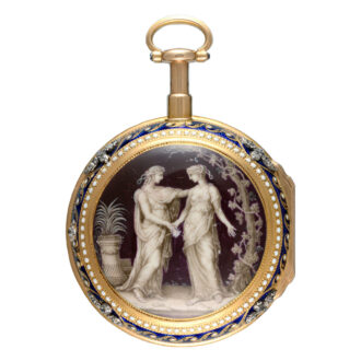 English gold and enamel repeater with chatelaine Circa 1776