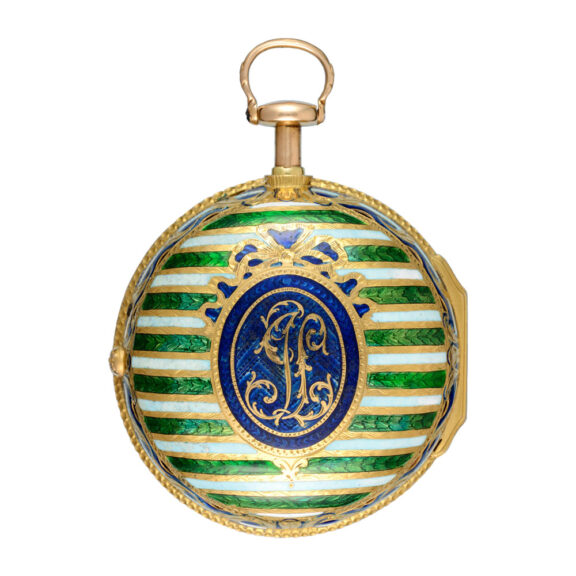 English 20k gold and enamel quarter repeater Circa 1749