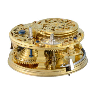 Silver verge with champlevé dial in pair cases Circa 1738